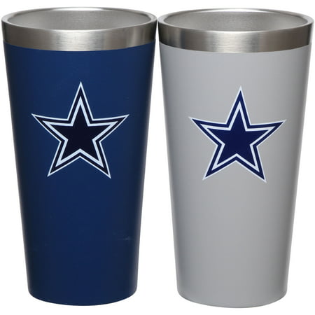 Dallas Cowboys Team Color 2-Pack Stainless Steel Pint Glass - No Size