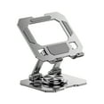thumbnail image 7 of 360° Rotatable Foldable Metal Phone & Tablet Stand - Portable Desktop Holder with Anti-Slip Base, Adjustable Angle for Smartphones/Tablets, Durable Frame for Home/Office/Travel, 7*5in, Silver, 7 of 7