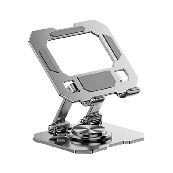 Adjustable Metal Tablet Stand for Desktop, Portable Foldable Holder with Anti-slip Support, Compatible with Phones and Tablets for Work, Streaming, and Home Use