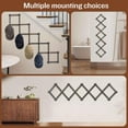 thumbnail image 5 of Rustic Wall Mounted Hat Rack with Space Saving Accordion Design, Expandable Hat Holder with 16 Wood Hooks, Modern Farmhouse Wall Hanger for Mug, Coat, Bags(Shabby Grey), 5 of 13