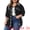 Black, variant on Women's Plus Corduroy Plaid Long Sleeve Shacket 3X Black