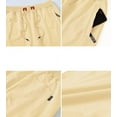 thumbnail image 6 of Tyhengta Mens Shorts Casual Drawstring Zipper Pockets Elastic Waist Beige 34, 6 of 7