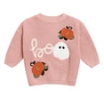 thumbnail image 5 of NIEWTR Toddler Baby Boy Outfit Long Sleeve Pumpkin Print Sweatshirts Pants Clothes Set Boys Fall Winter (3-6 Months,Z091-Pink), 5 of 6