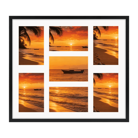 7 Opening 4x6 Collage Picture Frame, Black