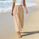 thumbnail image 5 of TaTaai Women's High Waist Loose Wide Leg Sports Pants Elastic Drawstring Waist with Side Pockets Casual Versatile Long Trousers for Women Daily Vacation Gift, 5 of 8
