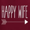 thumbnail image 6 of Wild Bobby, Happy Life Happy Wife Valentines Day Outfit His and Hers Matching Couples Crewneck Sweatshirts, Maroon, Mens M-Womens 2XL, 6 of 6