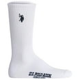 thumbnail image 3 of U.S. POLO ASSN. Calcetines de tenis para hombre, paquete de 6 - calcetines deportivos, logotipo, mezcla de algodón Blanco/negro/gris 39-42, 3 of 7
