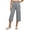 Gray, variant on Womens Tear Away Breakaway Capris Post Surgery Recovery Hip Knee Ankle Replacement Trousers Magic Tape Wide Leg Clothes With Pocket Navy