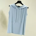thumbnail image 2 of Women's Summer Sleeveless Hooded Tank Top T Shirt for Athletic Relaxed Breathable B Women Blending Shirts Women's Short Sleeve T-Shirt(XXL), 2 of 9