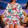 thumbnail image 2 of Women's Oversized Christmas Sweatshirts Graphic Funny Long Sleeve Crew Neck Pullover Xmas Tree Holiday Tops, 2 of 6