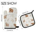 thumbnail image 2 of Yayeee Oven Mitts and Pot Holder Set of 4 Heat Resistant Kitchen Gloves Baking Hot Pad, Gray Bears, 2 of 5