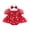 Red, variant on Hirigin Newborn Baby Girl Summer Romper Dress 3 6 12 18 Months Daisy Print Short Puff Sleeve Mesh Hem Tulle Dress Bodysuits with Headband Set