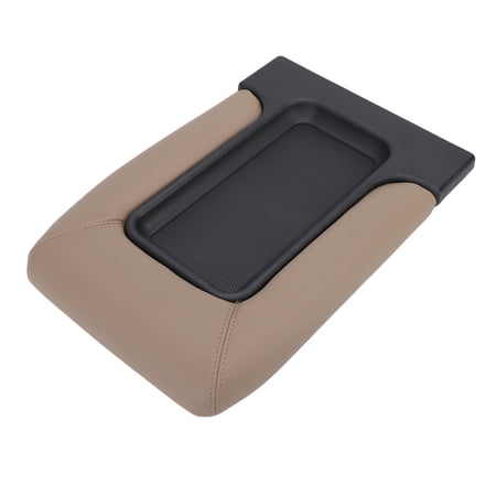 Riousery Beige Center Console Lid Replacement Kit for Chevy Silverado 1999-2007 Automotive Armrest Cover Lid (18.5 inches / 47 cm)