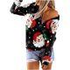 thumbnail image 5 of Sudadera de manga larga con estampado de Navidad y cremallera con cuello en V para mujer, blusa informal, Tops Pompotops  gfhjh11670, 5 of 7