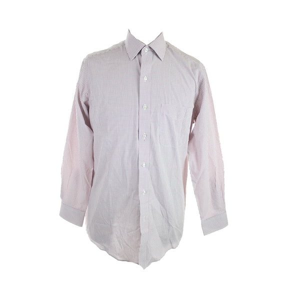 Club Room Red Checked Button Down Shirt Sport , Size 15.5-34_35