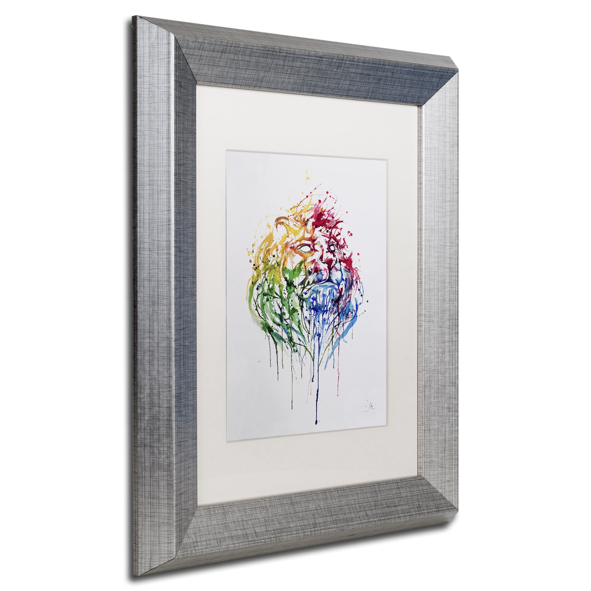 Trademark Fine Art 'A Portrait of Hong Kong' Canvas Art by Marc Allante, White Matte, Silver Frame