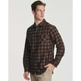 thumbnail image 2 of Real Essentials 3 Pack: Men's Long-Sleeve Flannel Button Down Plaid Casual Shirt (Available in Big & Tall), 2 of 6