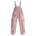 thumbnail image 3 of Favoffer Women Cargo Strap Overalls Adjustable Buckle Straps Drawstring Waist Jogger Jumpsuit with Multi Pockets for Outdoor Daily, 3 of 7