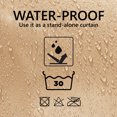 thumbnail image 4 of Latte Extra Long Shower Curtain Polyester Hook Less Cubic 79"L x 71"W, 4 of 4