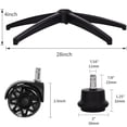 Office Gaming Chair Base Replacement with 5 Wheels Bell Glides ...