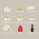 thumbnail image 3 of Batería de Cocina Mármol Granito 12 Pzas con Tapas y Sartenes, 3 of 9