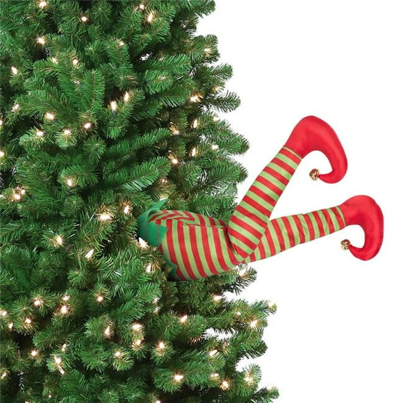 Red Elf Kickers Christmas Decor