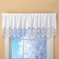 thumbnail image 2 of Collections Etc Elegant Lace Border Trimmed Solid-Colored Window Curtain, 2 of 5
