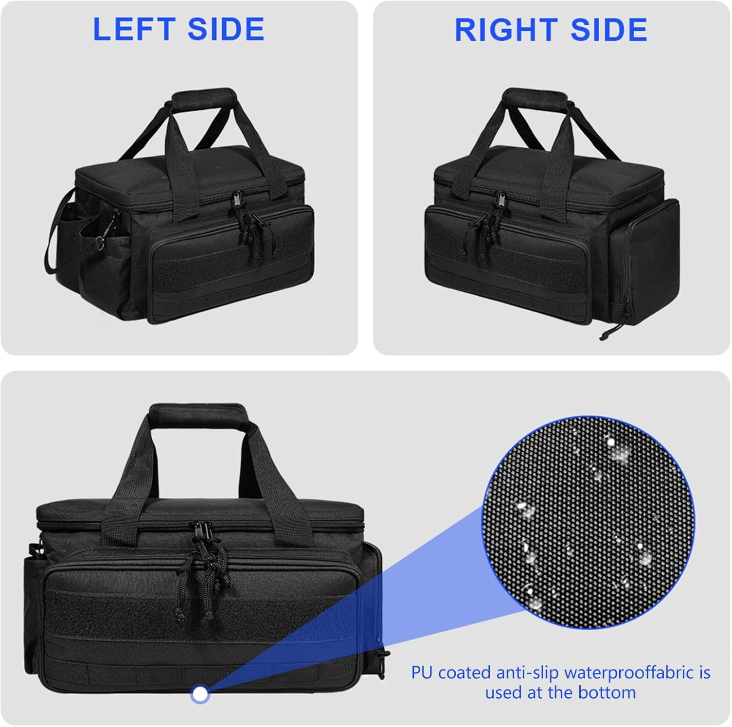 14-Inch Heavy-Duty Canvas Tool Bag for Men Nonslip Thick Padded Base Multifunctional Work Bag for Mechanics Craftsmen Electricians Carpenters