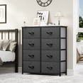 thumbnail image 3 of Dextrus 8 Drawers Bins Organizer Tower Dresser, Black Gray, 3 of 8