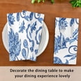 thumbnail image 7 of GZHJMY Blue Flowers Satin Napkins 20x20 in,Soft Washable Cloth Dinner Napkins Square Table Napkins Decor for Party Wedding Banquet and Dinner 1PCS Decorative Washcloths, 7 of 7