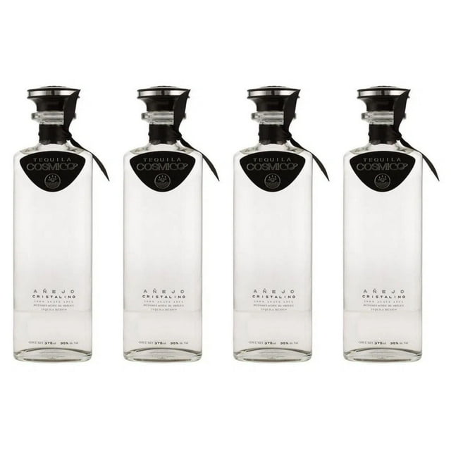 Pack de 4 Tequila Cosmico Añejo Cristalino 100% 375 ml