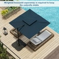 thumbnail image 4 of Gymax Patio 9.5FT Square Cantilever Offset Umbrella Double Vented 360° Heavy Duty Navy, 4 of 10