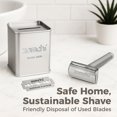 thumbnail image 3 of Contenedor para desechar hojas de afeitar ZOMCHI, acero inoxidable plateado, 3 of 8