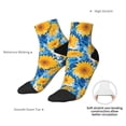 thumbnail image 6 of Rocae Blue Ocean Wave Sunflower for Premium Adult Socks,Comfortable, Breathable, and Durable Socks, Perfect for Everyday Wear, 6 of 7