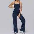 thumbnail image 3 of PISONIC Womens Workout Sets Two Piece Spaghetti Straps Crop Top Matching Straight Leg Pants Gym Work Pilates Outfits, 3 of 6