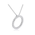 thumbnail image 2 of 5ct TW Round Cut Diamond Circle Pendant 14K White Gold, 2 of 3