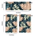 thumbnail image 6 of Kitchen Curtains 36 Inch Short - 3 Panel Set, Rod Pocket Window Curtain with Tropical Leaf Botanical Print, 100% Polyester for Farmhouse, Cafe, Kitchen, Bedroom, Easy Wash, 6 of 6