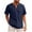 Navy, variant on Xunlbb Print Round Neck Mens, Men's Top Shirt Slim Short Sleeved Lapel Casual Sports Bottom Shirt T-shirt Top on Clearance M-3XL