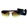 thumbnail image 3 of UV protection Semi-Rimless-Sunglasses Tortoise-Shell & Yellow Colored #3937, 3 of 3
