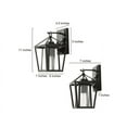 thumbnail image 7 of Modern Farmhouse Outdoor Wall Light, Arie 1-Light Industrial Black Cage Outdoor Lantern Sconce with Clear Glass Shade, 7 of 7