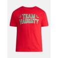 thumbnail image 5 of Christmas Men's and Big Men's Team Naughty Graphic Tee from Holiday Time, Sizes XS-3XL, 5 of 5
