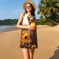 thumbnail image 3 of Naloa Vintage Cute Corgi Sunflower Print Women's Summer Spring Casual Beach Sundress,Vacation Sleeveless Tank Crewneck Loose Dresses, 3 of 7