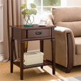 thumbnail image 2 of Leick Home Table de Nuit Stratus avec Tiroir en Cerisier Heartwood, 2 of 10