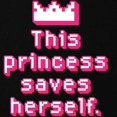 thumbnail image 3 of CafePress - This Princess Saves Herself Sweatshirt (Dark) - Classic Crew Neck Sweatshirt, 3 of 4