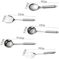 thumbnail image 2 of PinesC Ensemble d'Ustensiles de Cuisine 5 Pcs, Ensemble de Batterie de Cuisine en Acier Inoxydable, Gadgets de Cuisine Résistants à la Chaleur Incluent Cuillère à Soupe, Cuillère à Riz, Spatule Solide, Spatule Fendue et Passoire (Argent), 2 of 5
