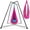 Pink, variant on Swing Stand Frame with Sensory Pod Swings and Chair, Sensory Swing Set, X-Shaped Swing Frame, Heavy-Duty Metal Hammock Chair Stand for Adults Indoor and Outdoor 330LBS(Blue)