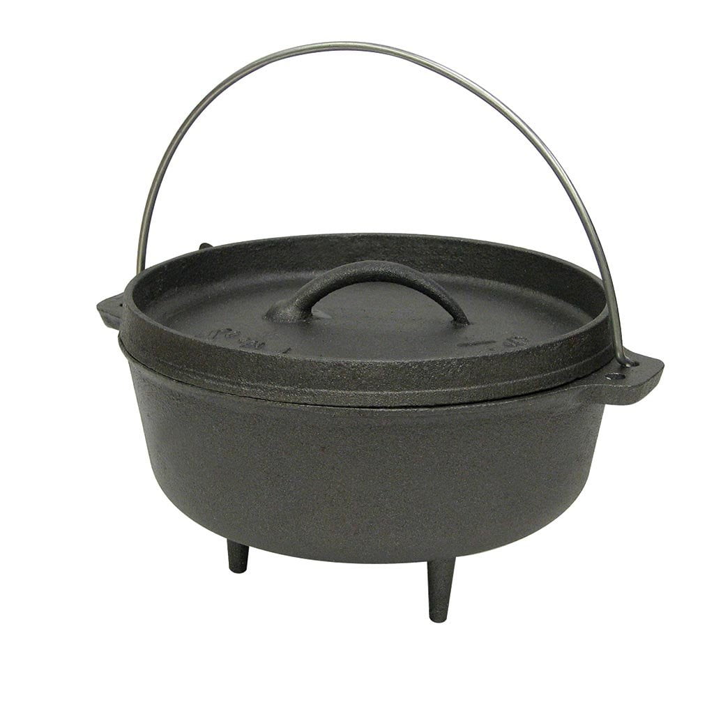 NonSeasoned Cast Iron Dutch Oven with Legs (2Quart), 2 Quart capacity