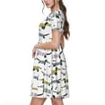thumbnail image 2 of Lsque Dachshund Dog Puppy Print Women's Casual Dress T-Shirt Summer Short Sleeve Scoop Neck Swing Dresses, 2 of 6