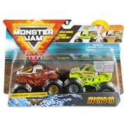 Monster Jam, Official Wonder Woman vs. Avenger Color-Changing Die-Cast Monster Trucks, 1:64 Scale (Styles May Vary)