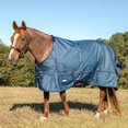 thumbnail image 2 of Jeffers Poplar Head 600 Denier Turnout Sheet for Horses, 0g Polyfill, 72"- Waterproof, Windproof Lightweight Horse Blanket, Adjustable Chest Belly Straps, Tail Flap, Stable Blanket - Blue Jean Baby, 2 of 8